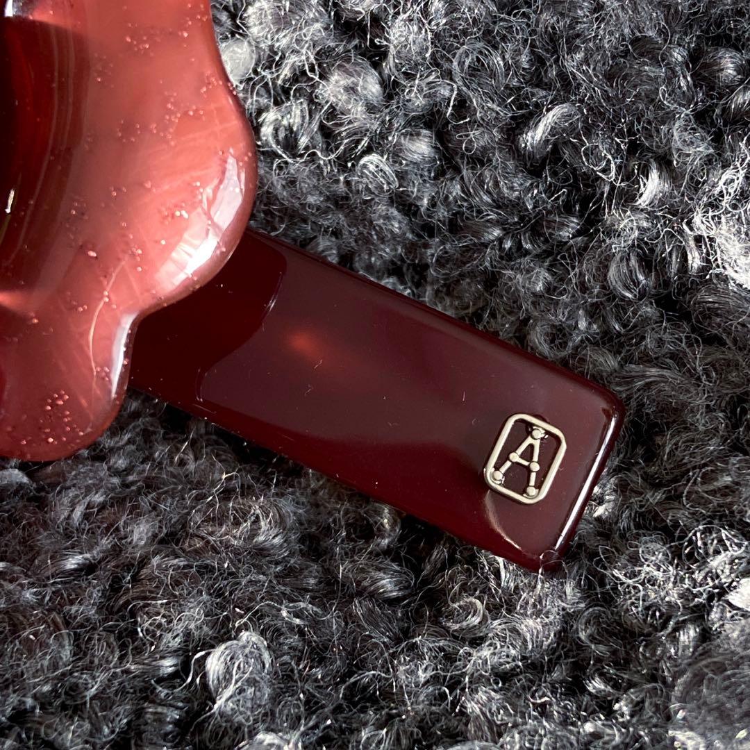 【最終価格】アレクサンドルドゥパリ バレッタ カメリア パール ボルドー 赤