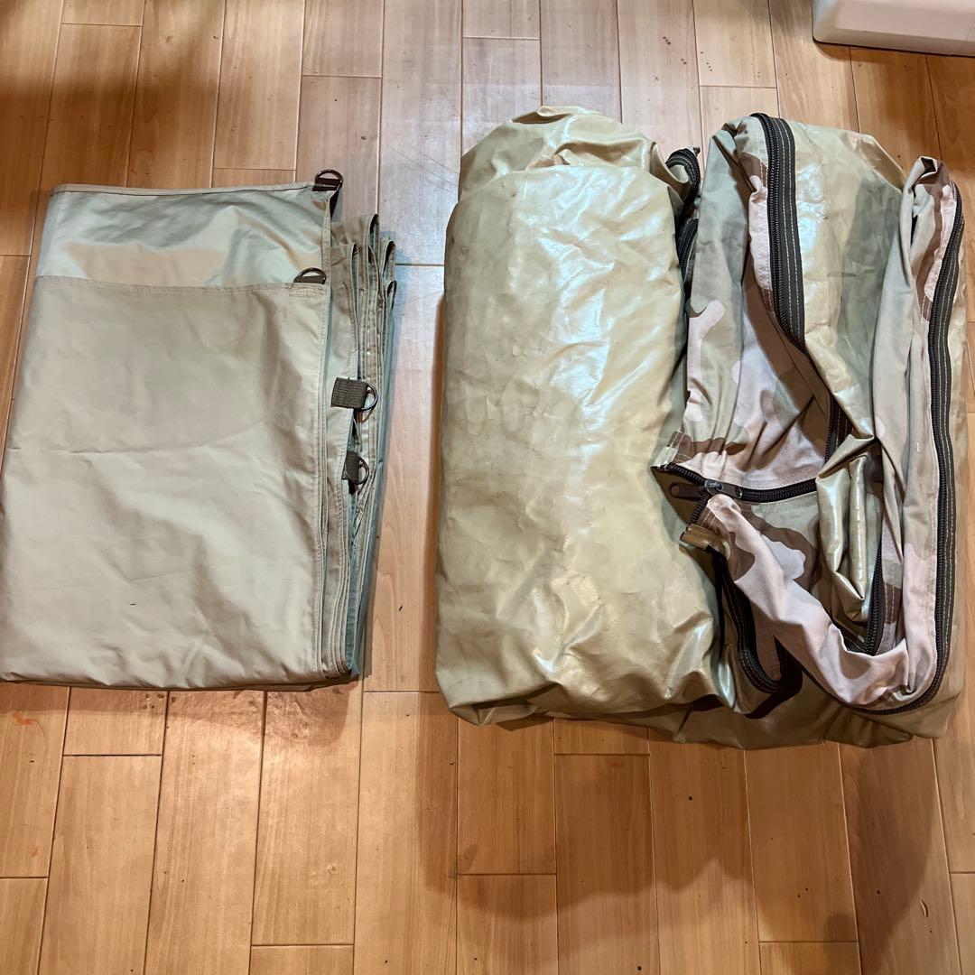 ダッチアーミーテント デジタルカモ柄専用タープ付き 軍幕、タープ、、軍物放出