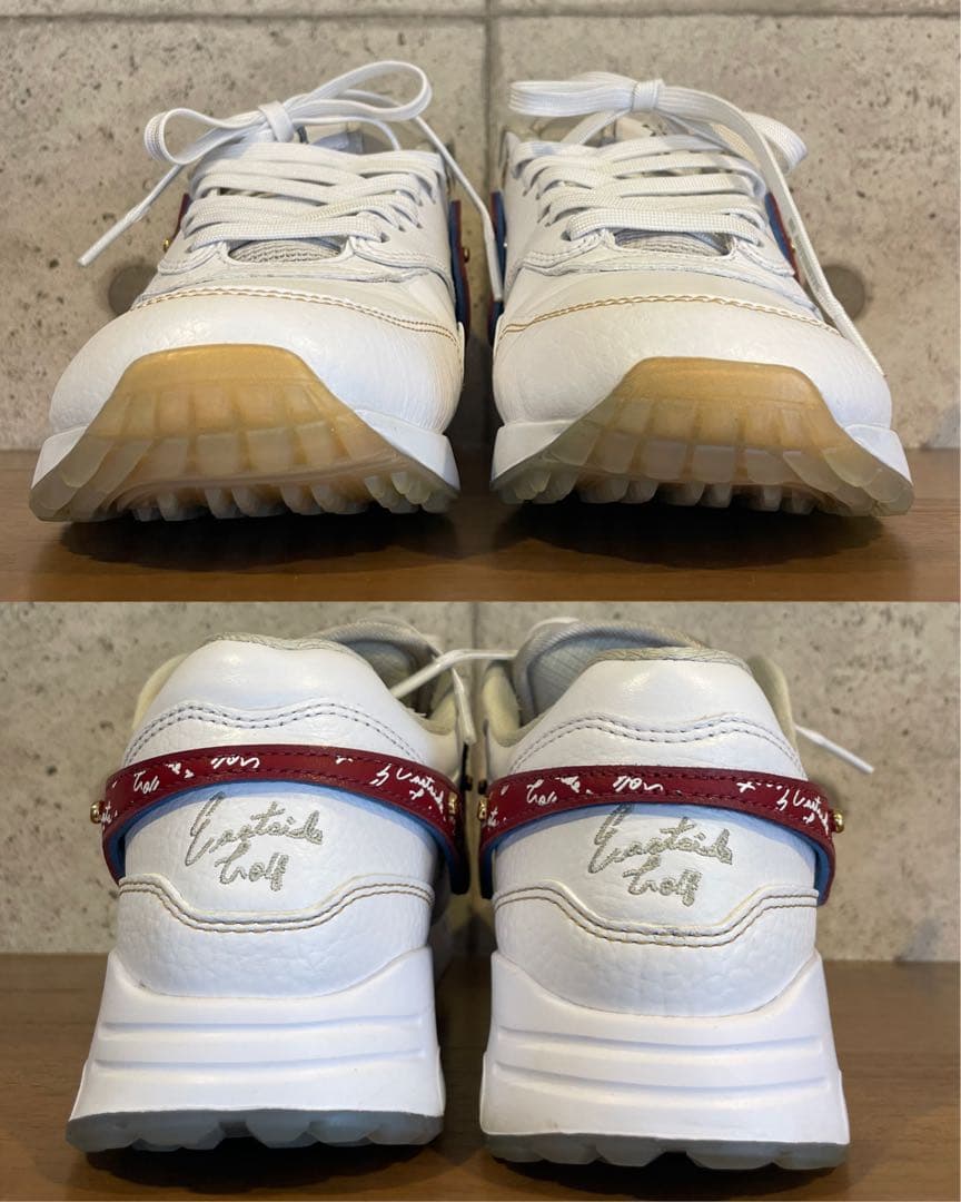 Nike Air Max 1 ホワイト/ゴールド 27cm 交換用スウッシュ付き