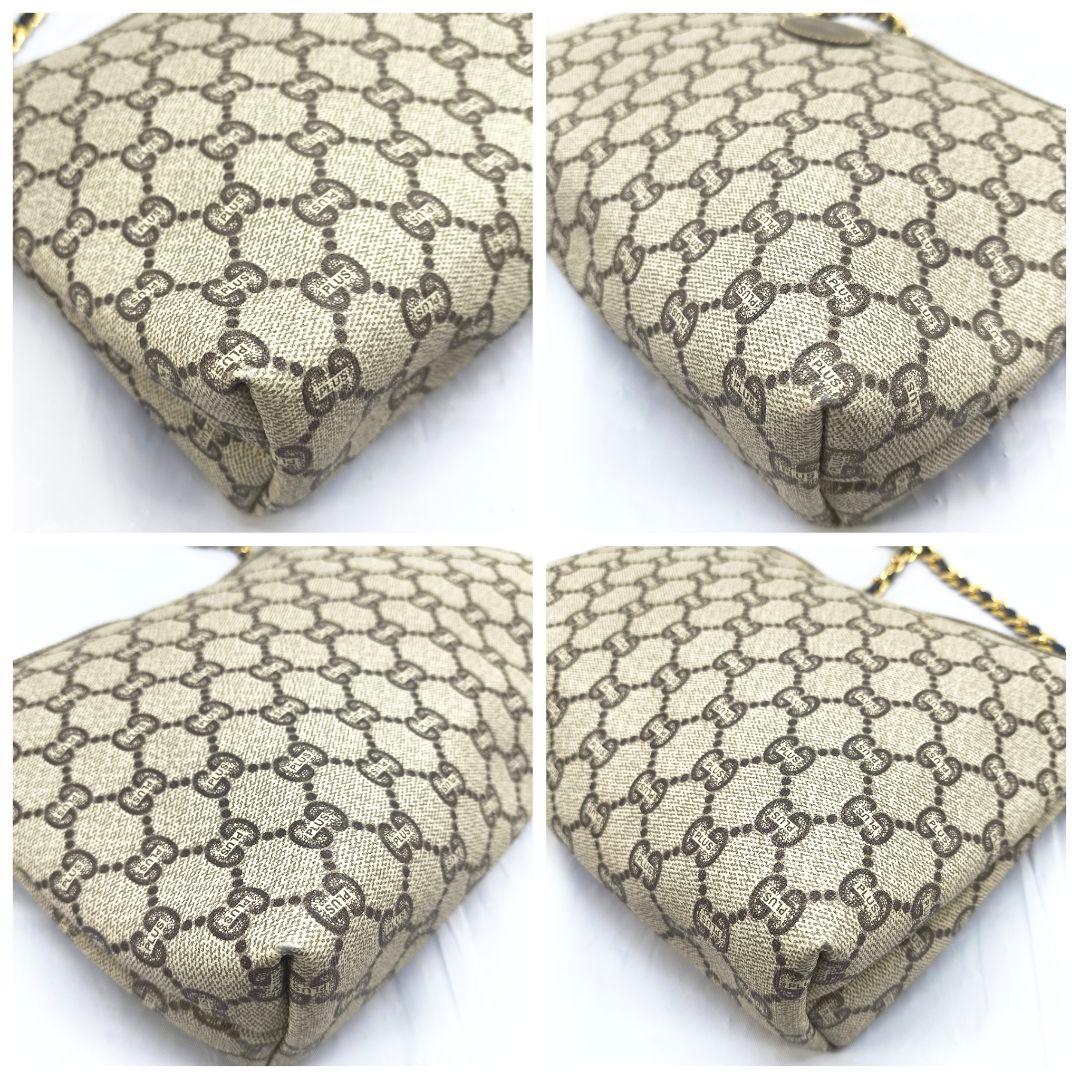 美品 グッチ プラス GG スプリーム チェーンショルダーバッグ クラッチバッグ