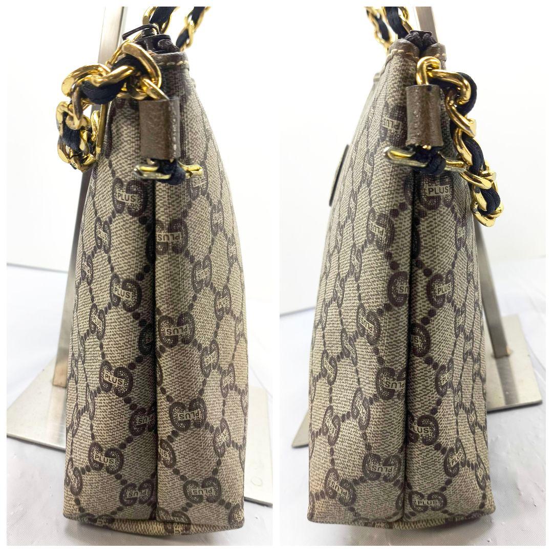 美品 グッチ プラス GG スプリーム チェーンショルダーバッグ クラッチバッグ