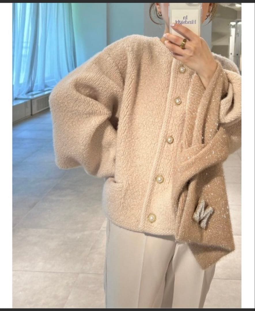 Mila Owenパイル編みショート丈金釦ニットジャケット