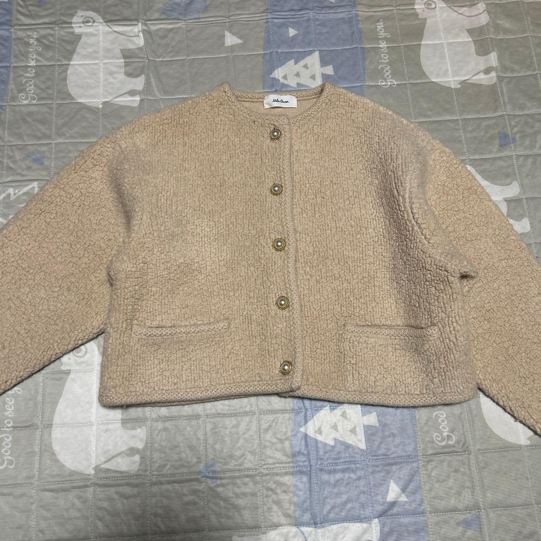 Mila Owenパイル編みショート丈金釦ニットジャケット