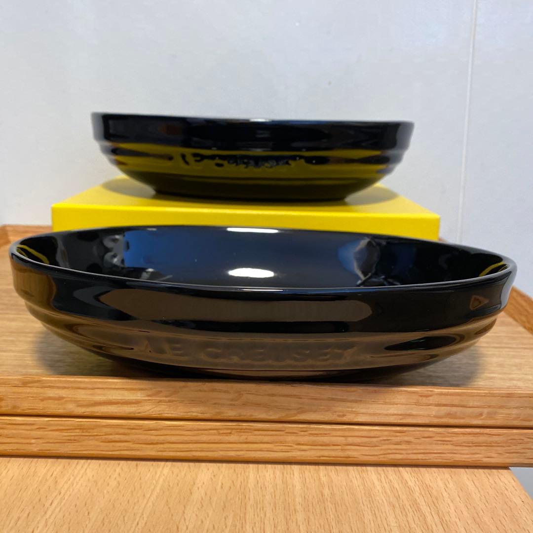 新品　LE CREUSET ブラックオーバルボウル　2個セット