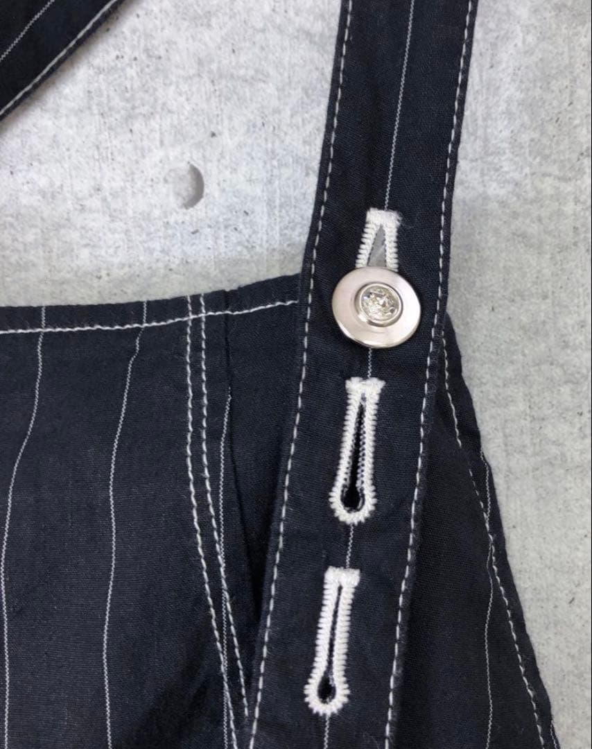 エムズグレイシー カタログ掲載麻混ストライプオーバーオール　42 ❤️70%引