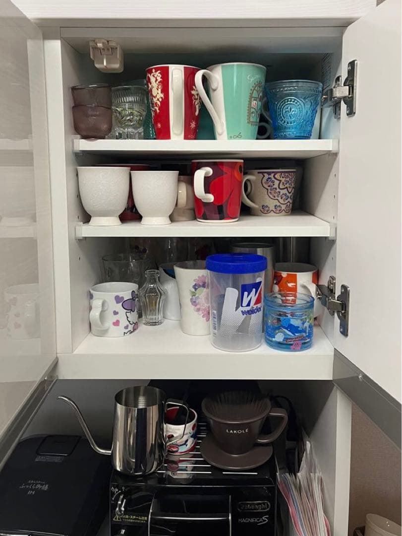 ニトリ　キッチンボード　食器棚ホワイト　リガーレ120 ゴミ箱付き