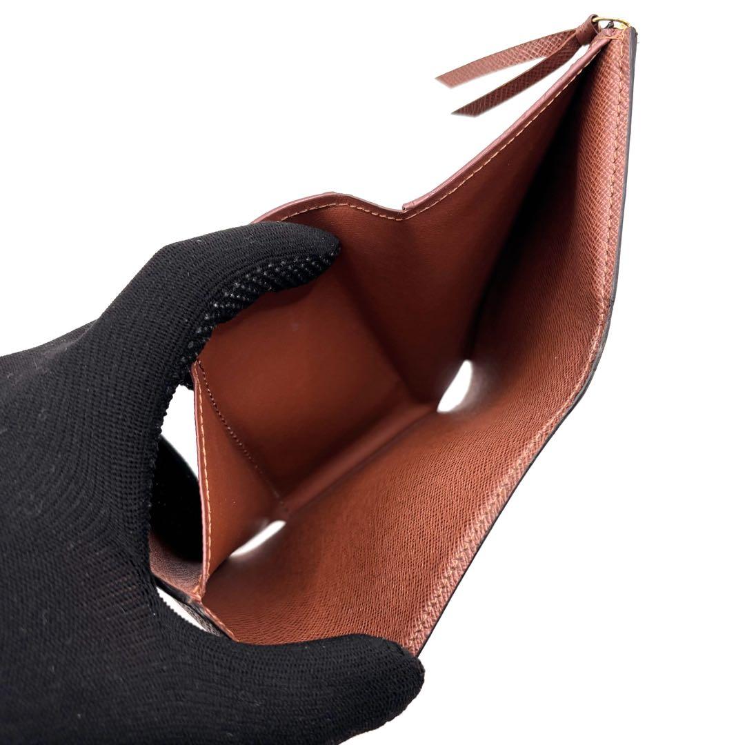 ルイヴィトン モノグラム ポルトフォイユ ヴィクトリーヌ 三つ折り 財布　茶