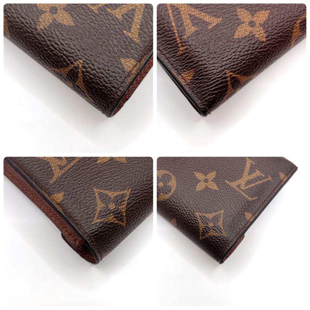 ルイヴィトン モノグラム ポルトフォイユ ヴィクトリーヌ 三つ折り 財布　茶