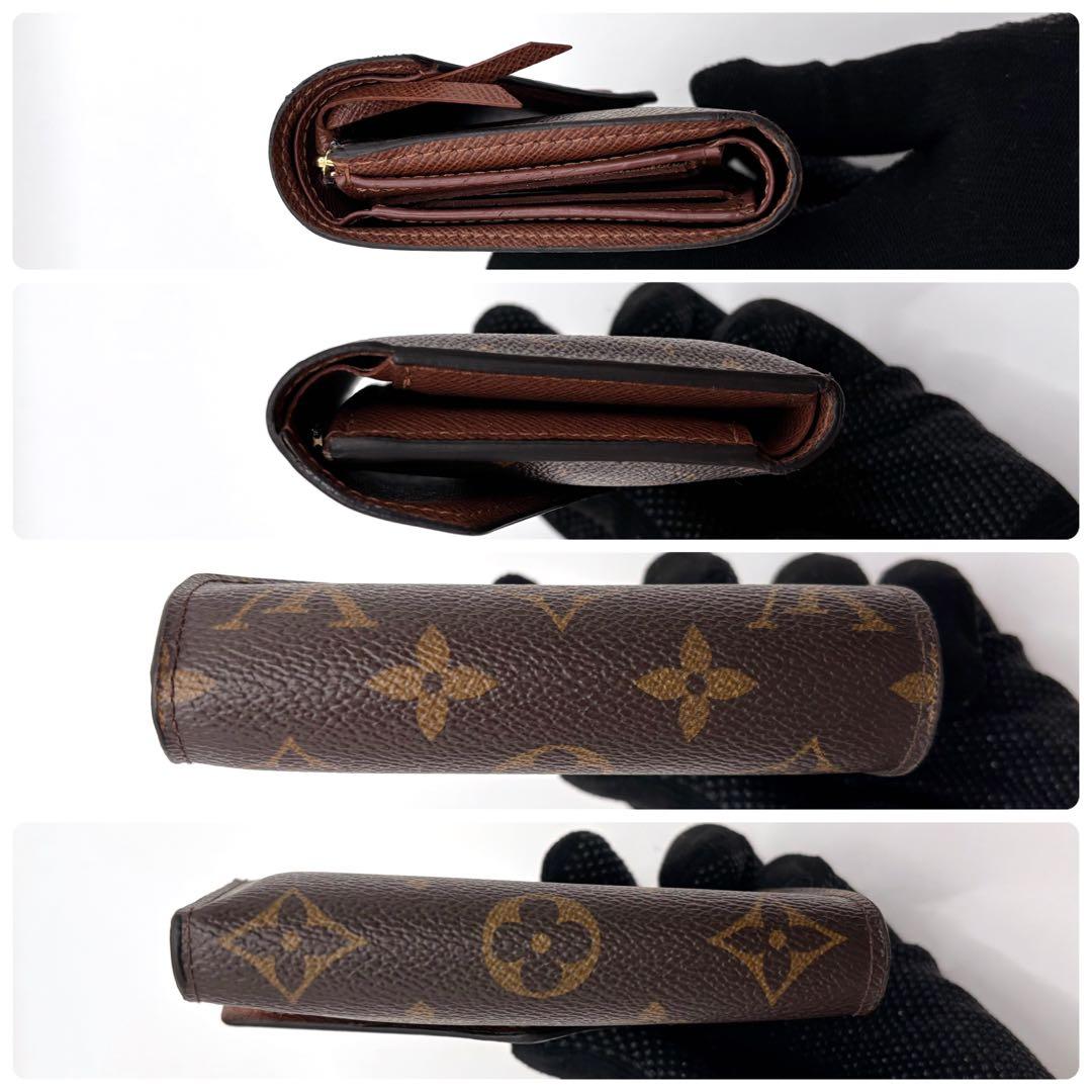 ルイヴィトン モノグラム ポルトフォイユ ヴィクトリーヌ 三つ折り 財布　茶