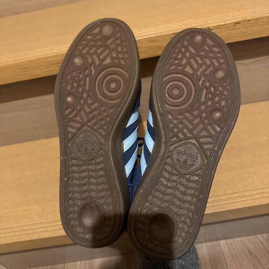アディダス　スペツィアル　ネイビー　水色　23.5cm