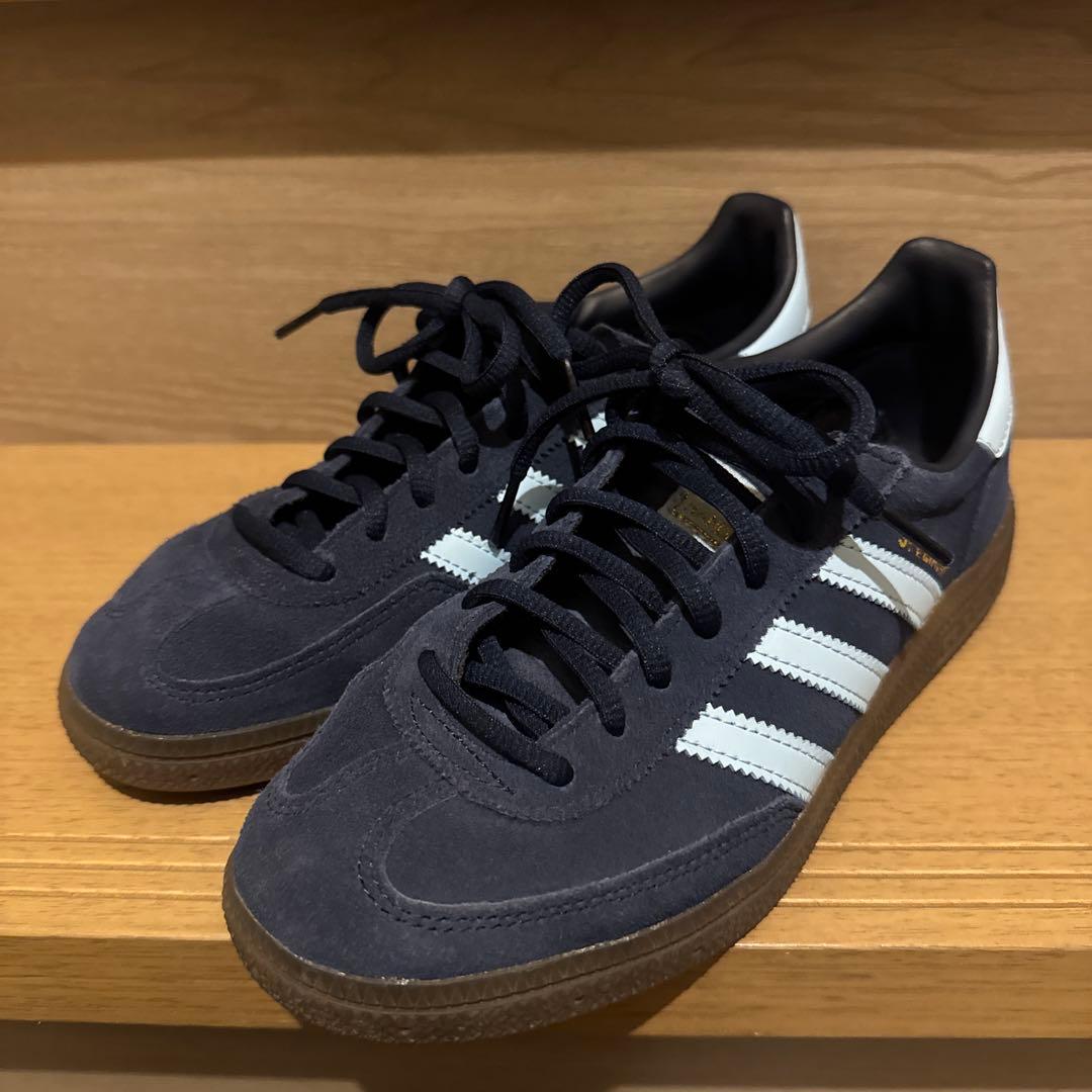 アディダス　スペツィアル　ネイビー　水色　23.5cm
