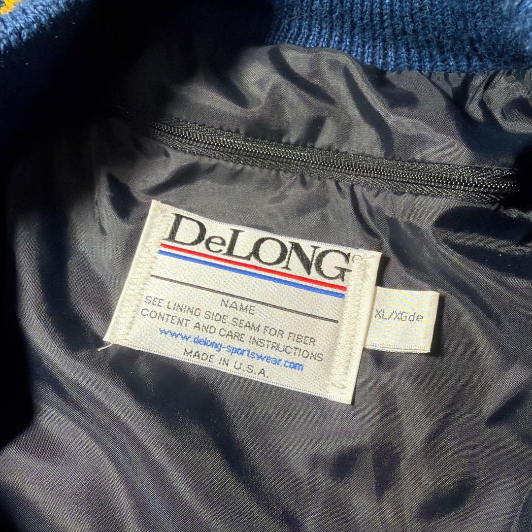 DeLONG スタジアムジャケット ウール 袖レザー スタジャン 本革