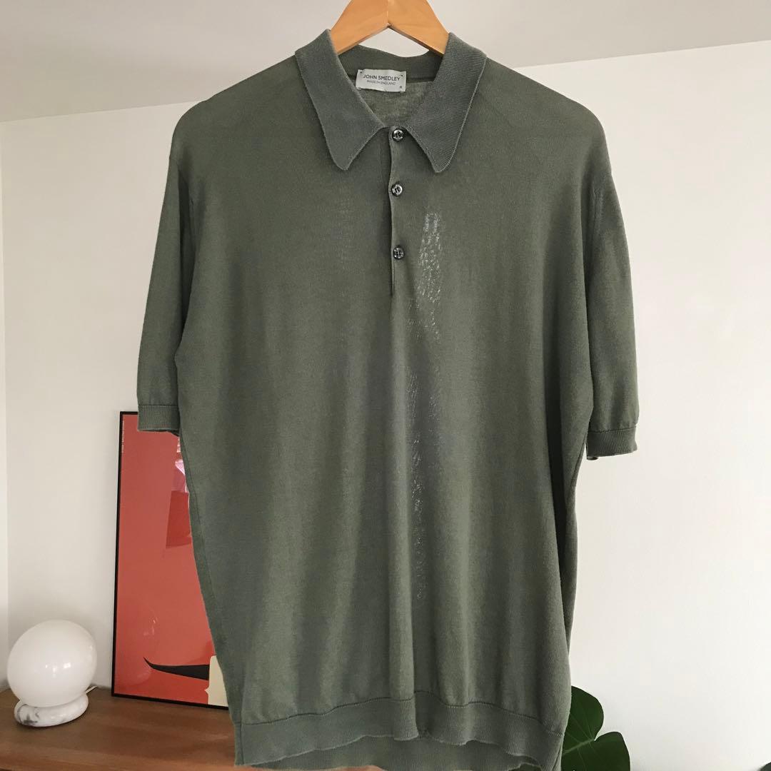 【最終値下げ】ジョンスメドレー イギリス製 ニットポロ 半袖 ポロシャツ