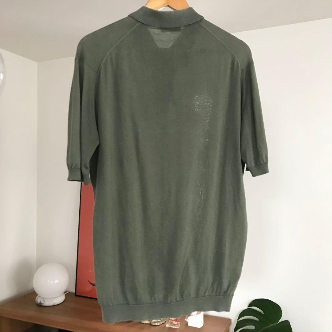 【最終値下げ】ジョンスメドレー イギリス製 ニットポロ 半袖 ポロシャツ