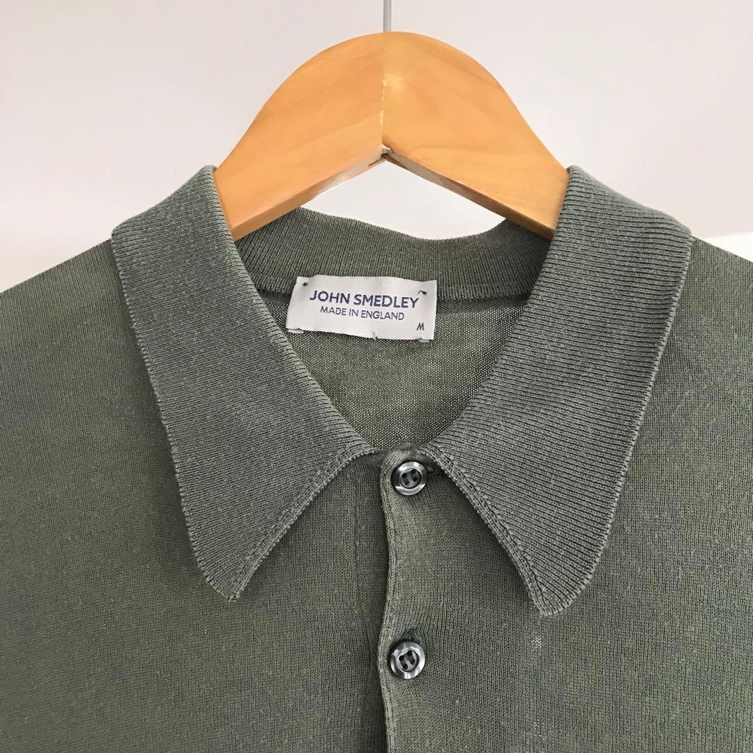 【最終値下げ】ジョンスメドレー イギリス製 ニットポロ 半袖 ポロシャツ
