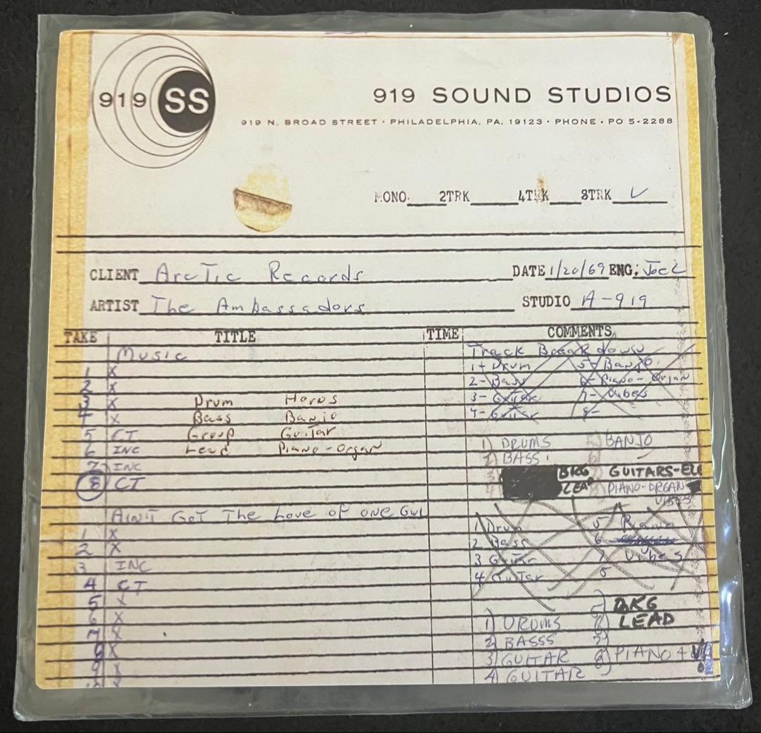 洋楽 THE AMBASSADORS/AIN'T GOT THE LOVE OFONE