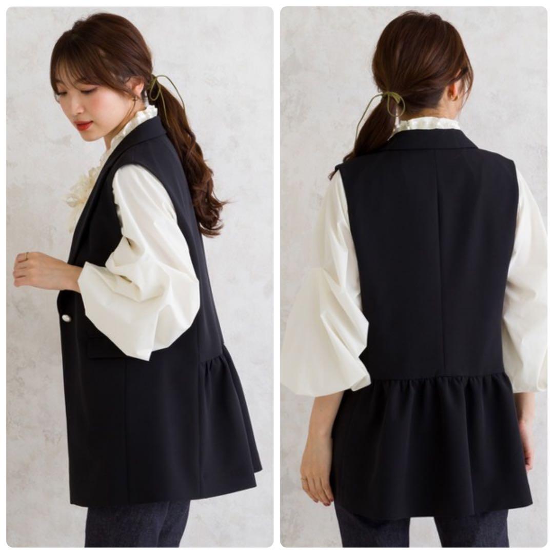 未使用級 ローズティアラ 大きいサイズ42 パールボタンジレ 2024 ベスト