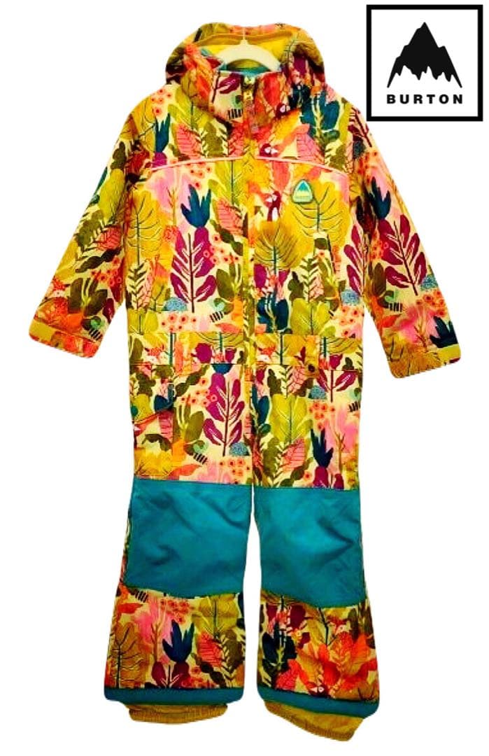 バートン キッズ 3T 花柄 スキーウェア ジャンプスーツ スノボウェア 北欧柄