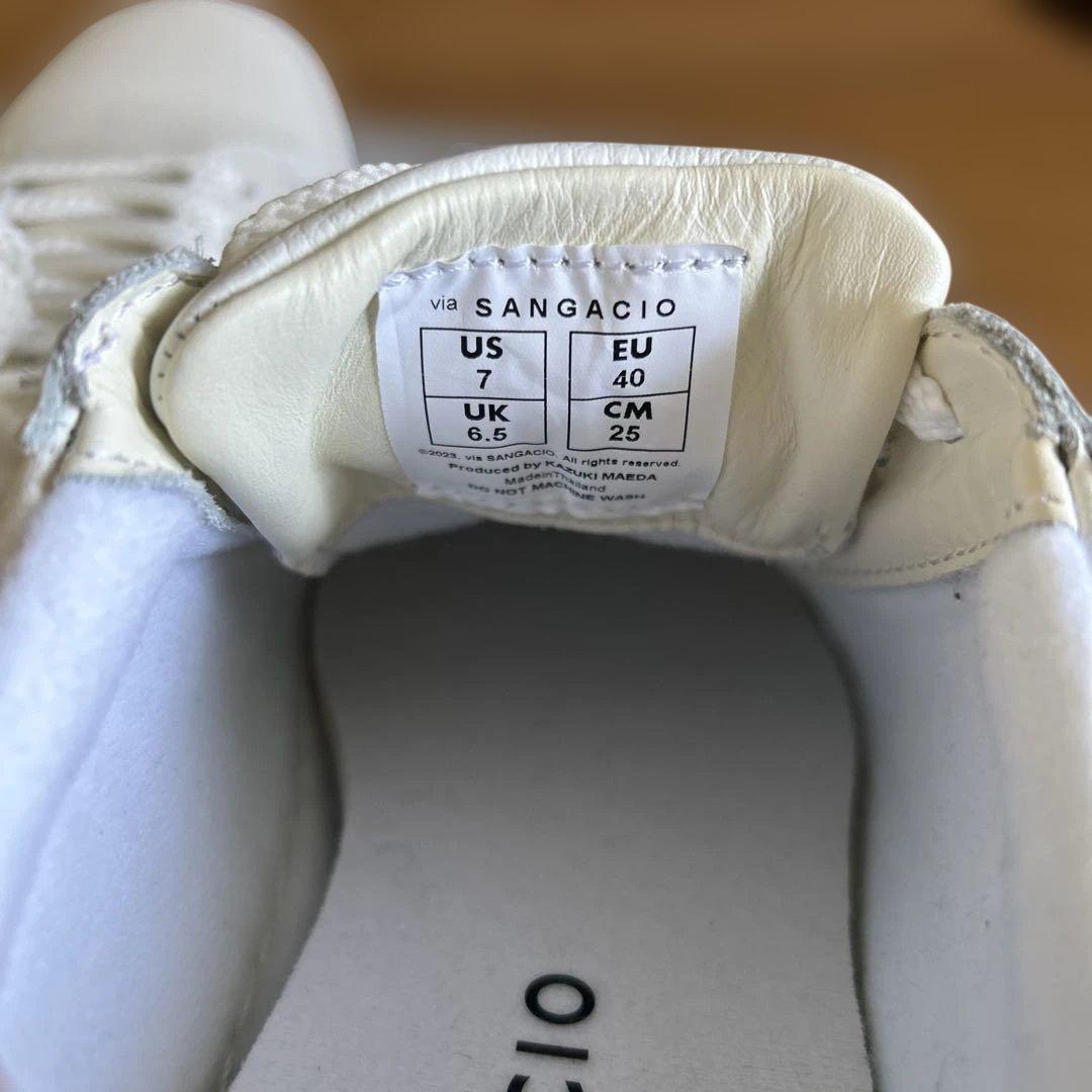 SANGACIO ホワイトスニーカー 25cm