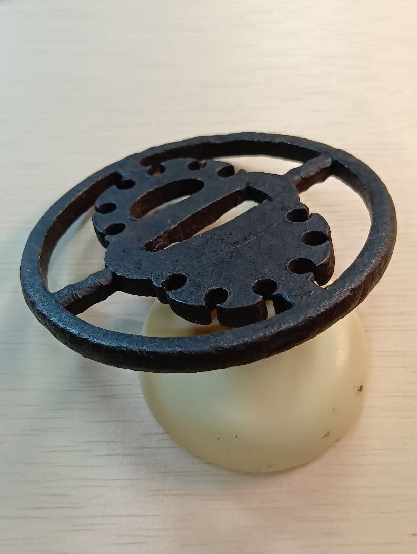 鍔　雪輪竹透かし鍔　正阿弥　鑑定書有り