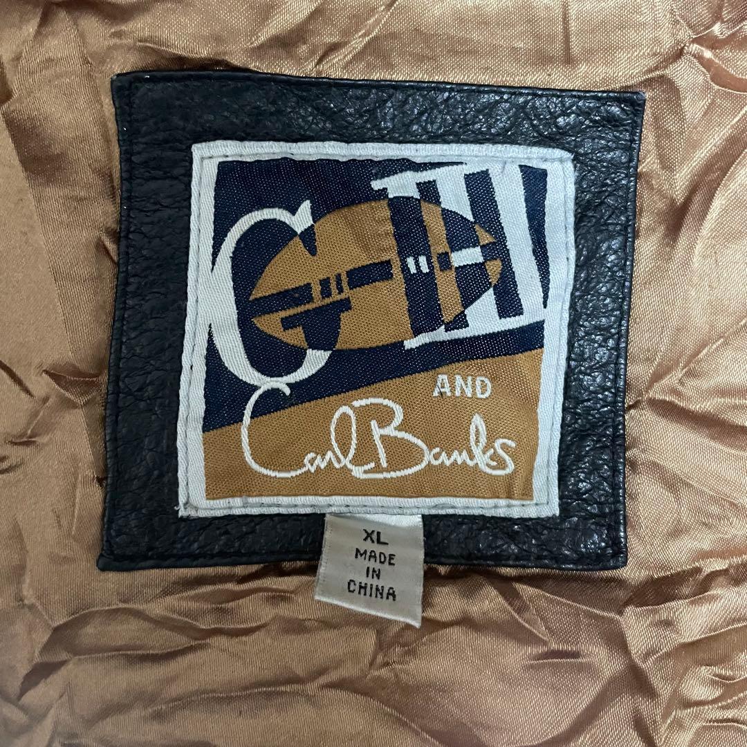 希少 90s NFL ラムズ ST.LOUIS RAMS レザースタジャン XL