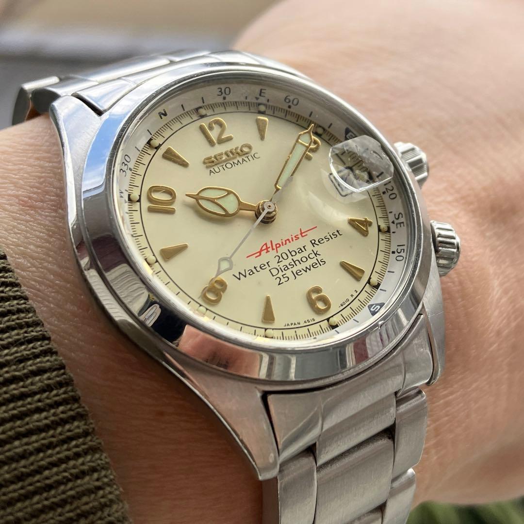 美品　セイコー　アルピニスト4S15-6000 自動巻　稼動品
