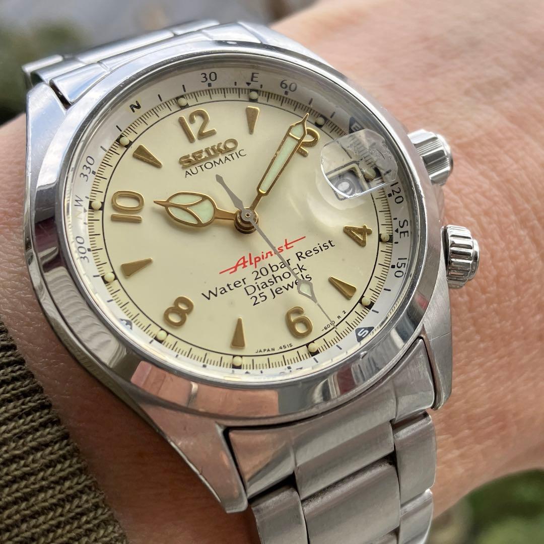 美品　セイコー　アルピニスト4S15-6000 自動巻　稼動品
