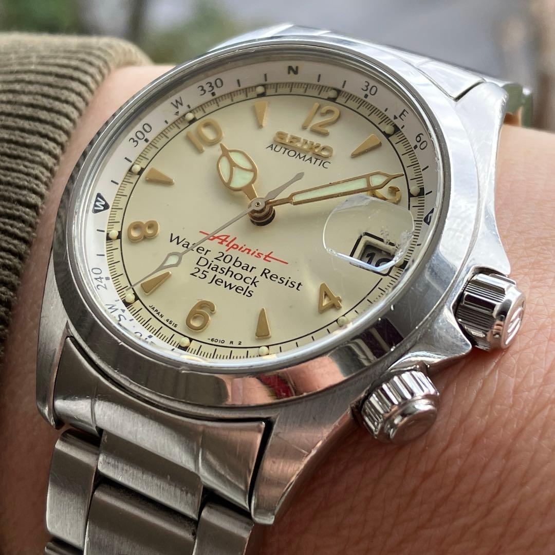 美品　セイコー　アルピニスト4S15-6000 自動巻　稼動品