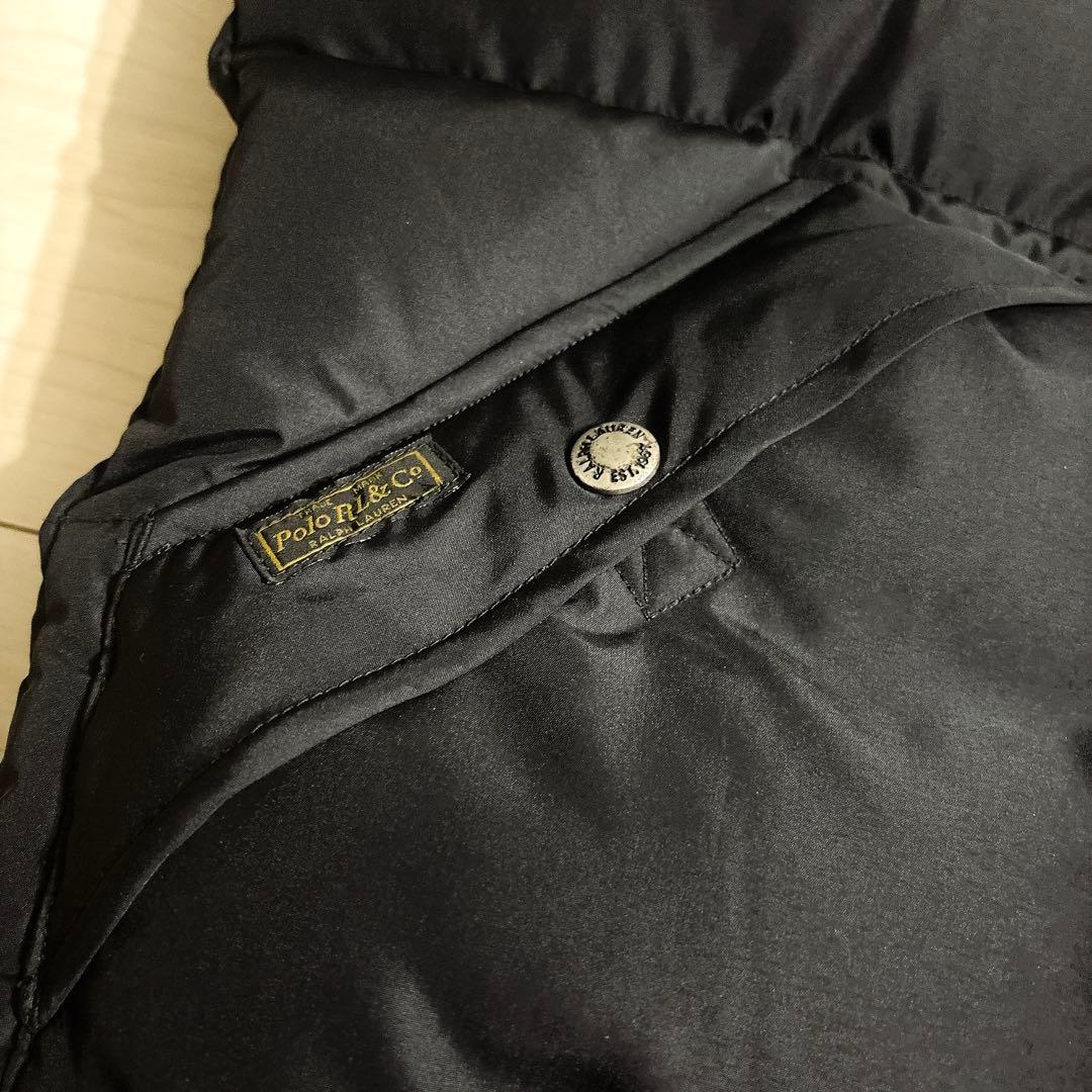 未使用級 POLO RALPH LAUREN ダウンベスト ブラック 刺繍 赤
