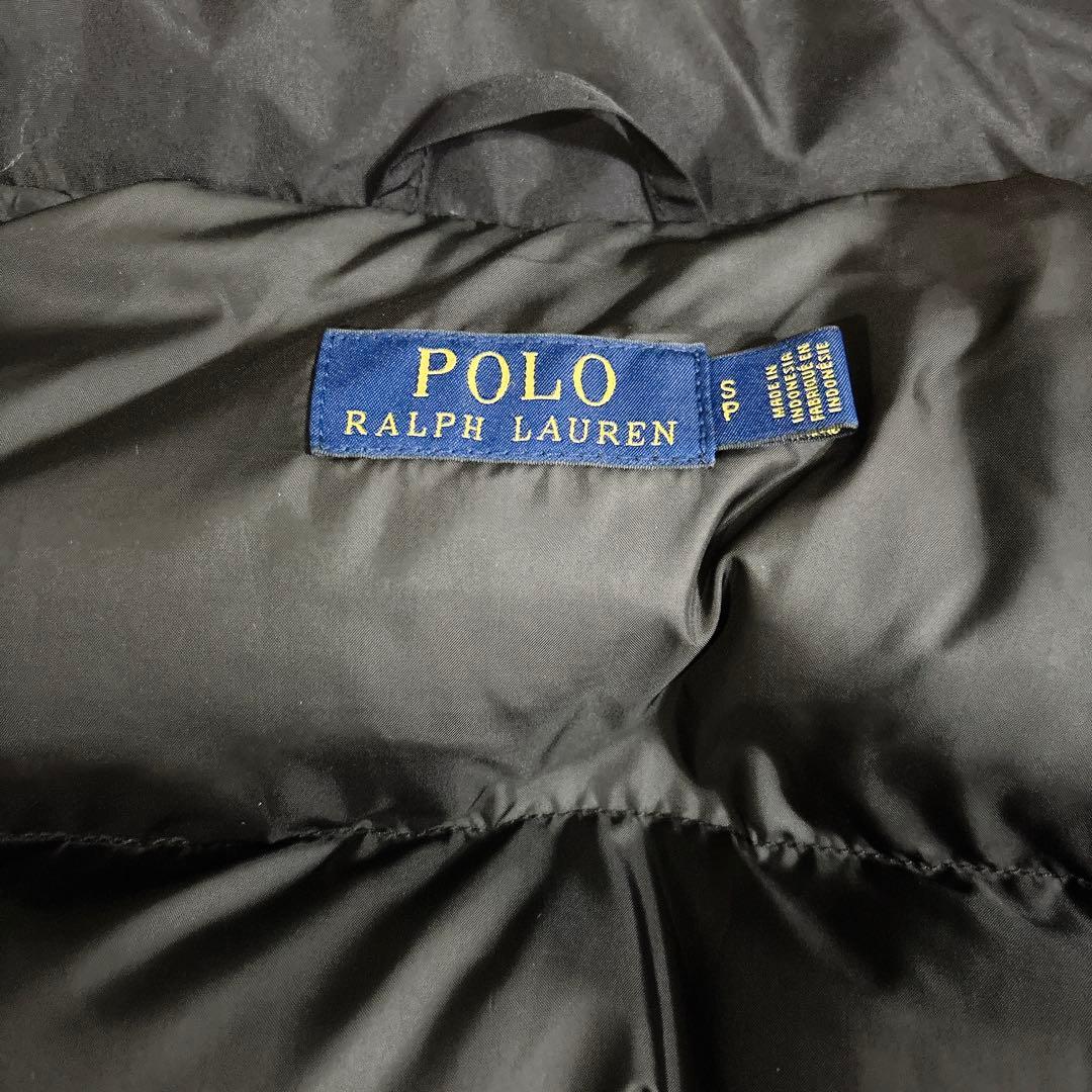未使用級 POLO RALPH LAUREN ダウンベスト ブラック 刺繍 赤