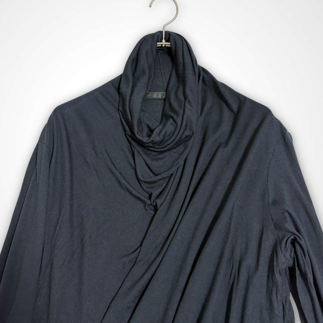 JULIUS 10AW goth_ik; 変形ドレープカットソー 3 カシミヤ混