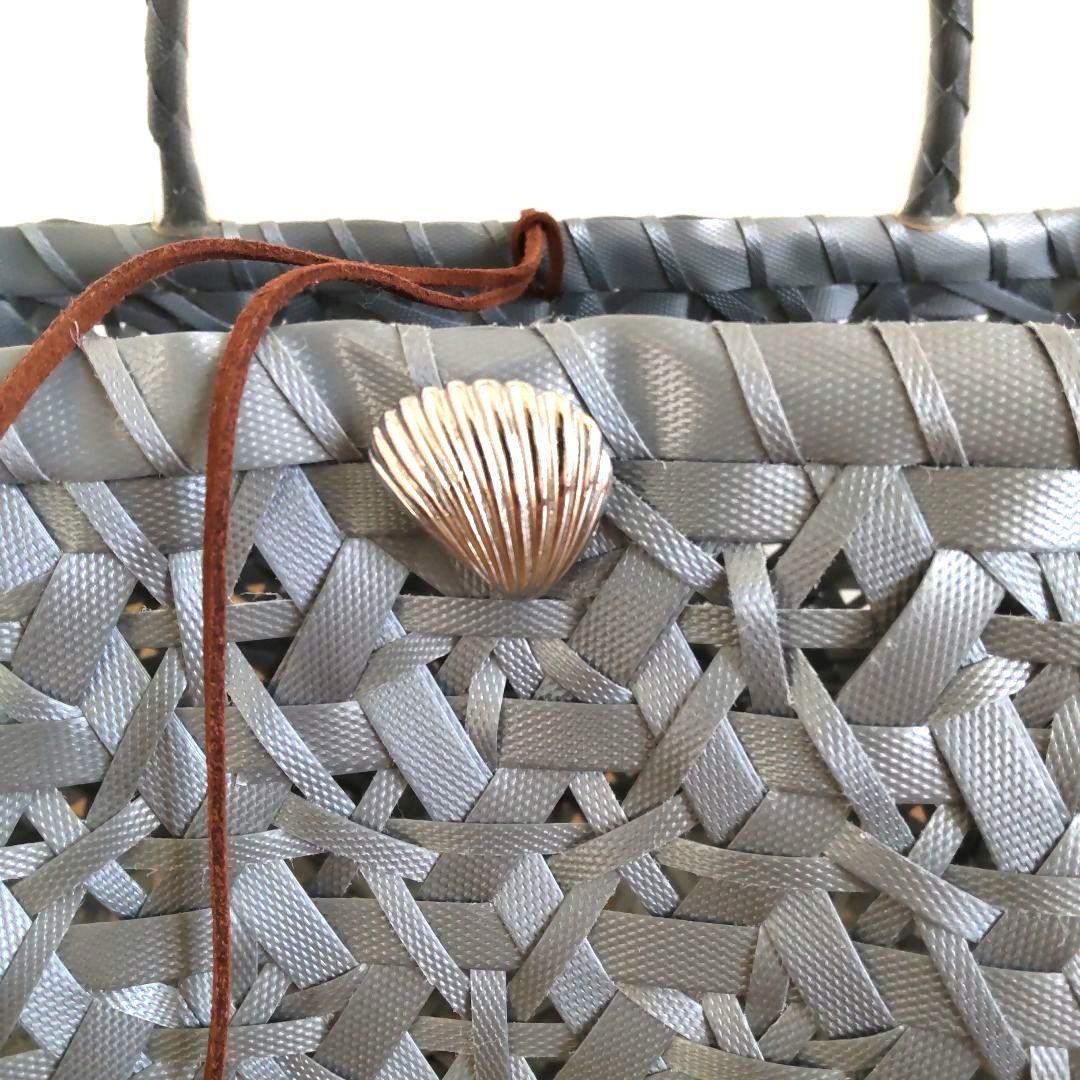 jollies　グレー プラかごバッグ　インナーバック付