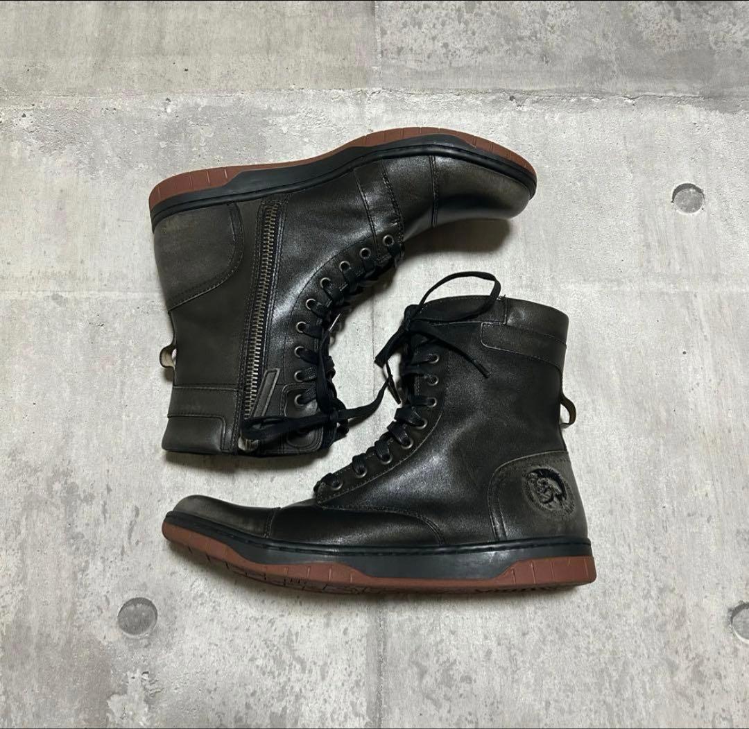 靴 00s archive DIESEL leather boots y2k