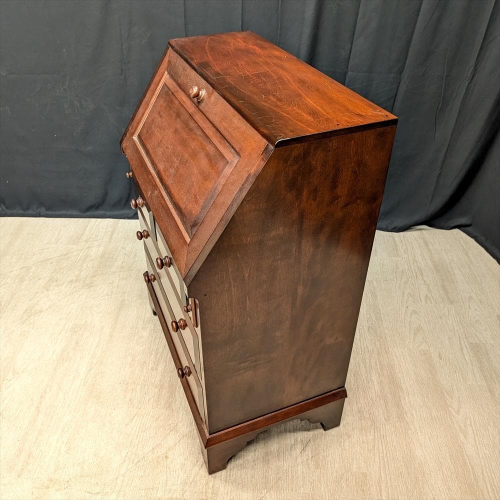 松本民芸家具　ミズメザクラ　無垢　ライティングデスク　ライティングビューロー　机