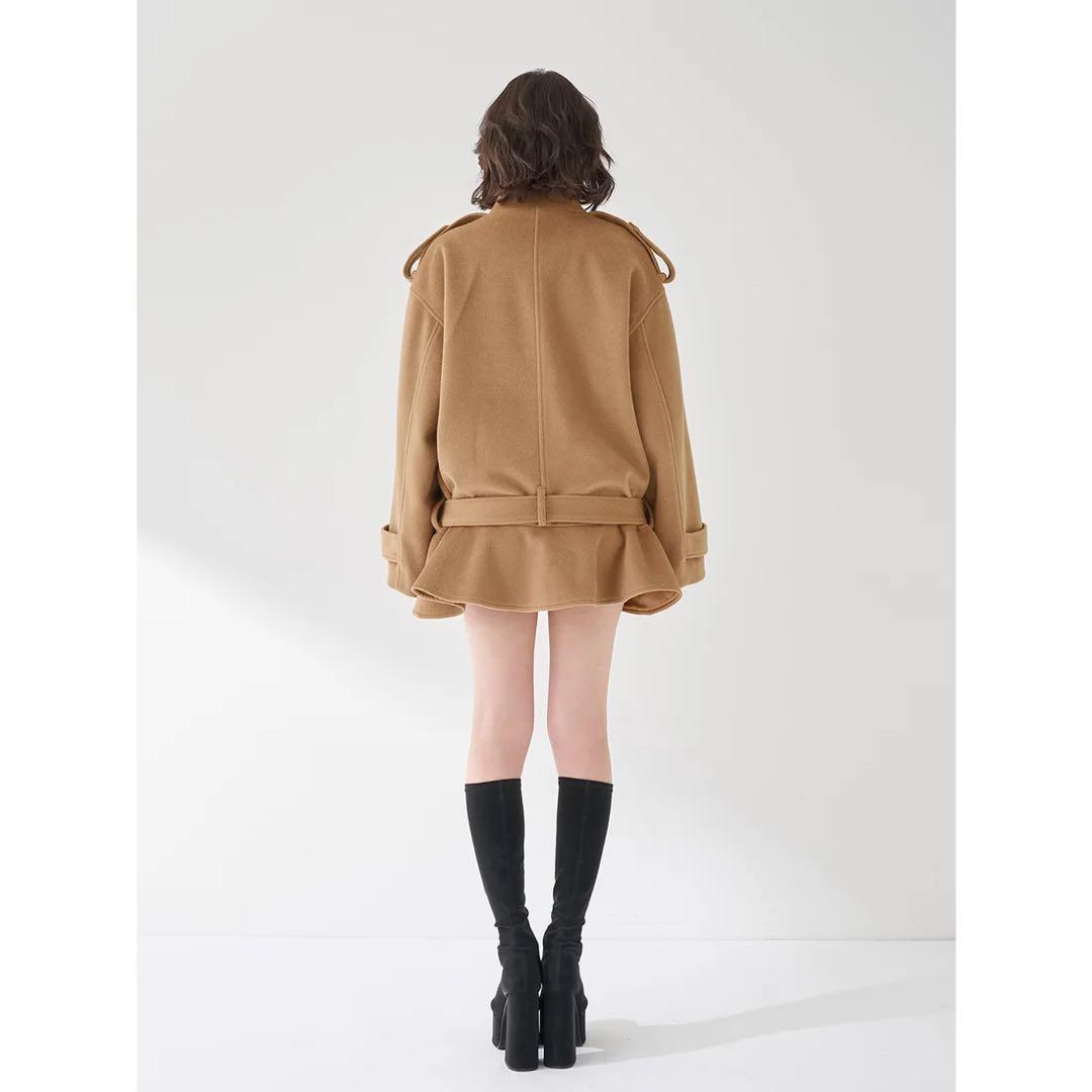 新品タグ付 ダーリッチ ドロップショルダージャケットコート FL キャメル