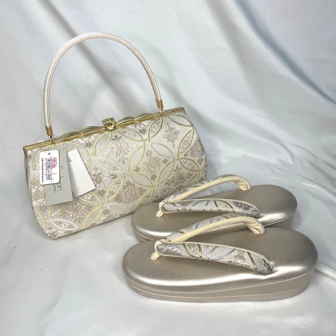 新品　草履　バッグ　セット　訪問着　M 低反発草履　フォーマル系　日本製