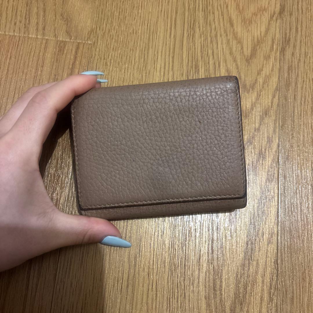 GUCCI GGマーモント 三つ折り財布　ピンクベージュ