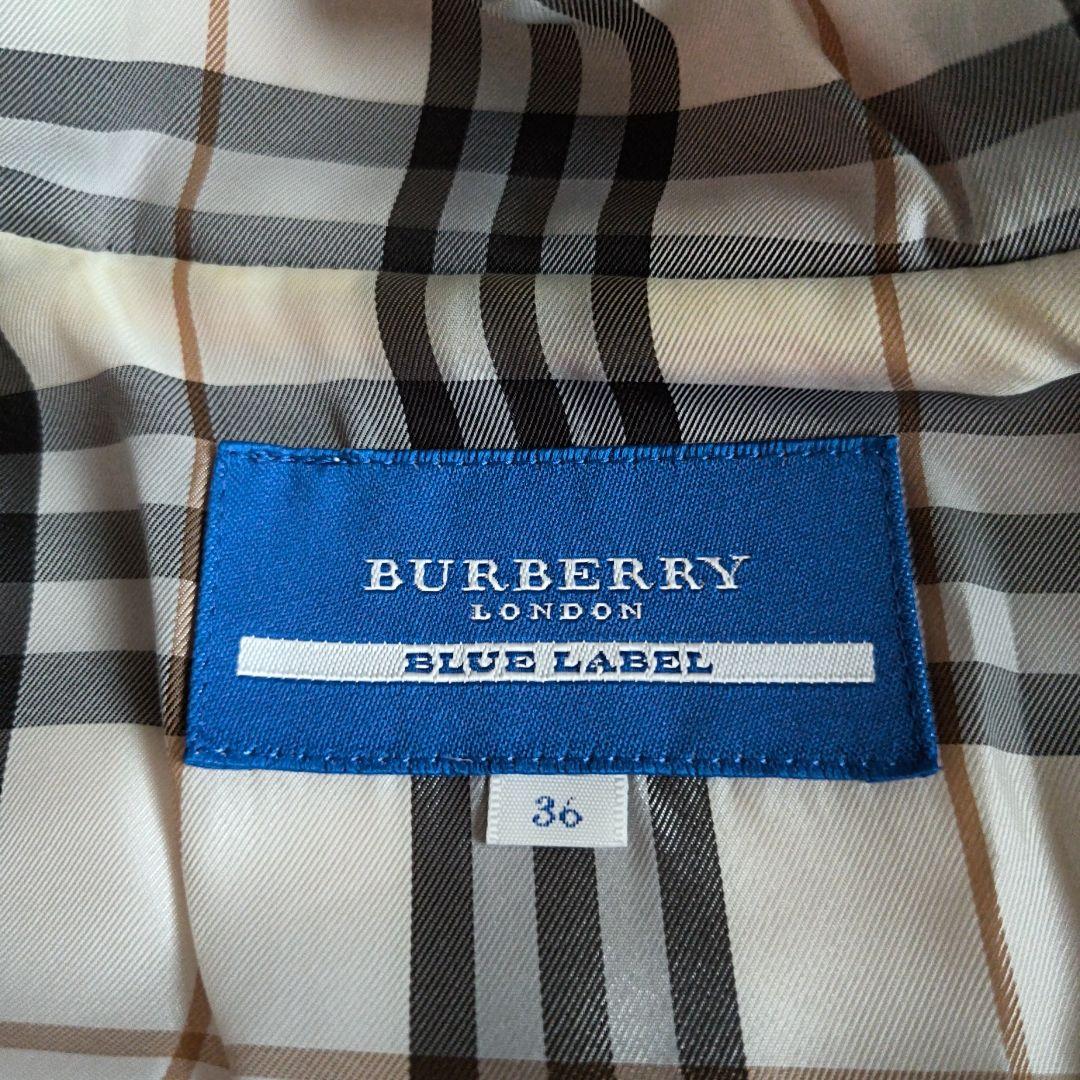 【希少ピンク✨】バーバリーブルーレーベル カシミヤ混2wayフードコート36 Ｓ