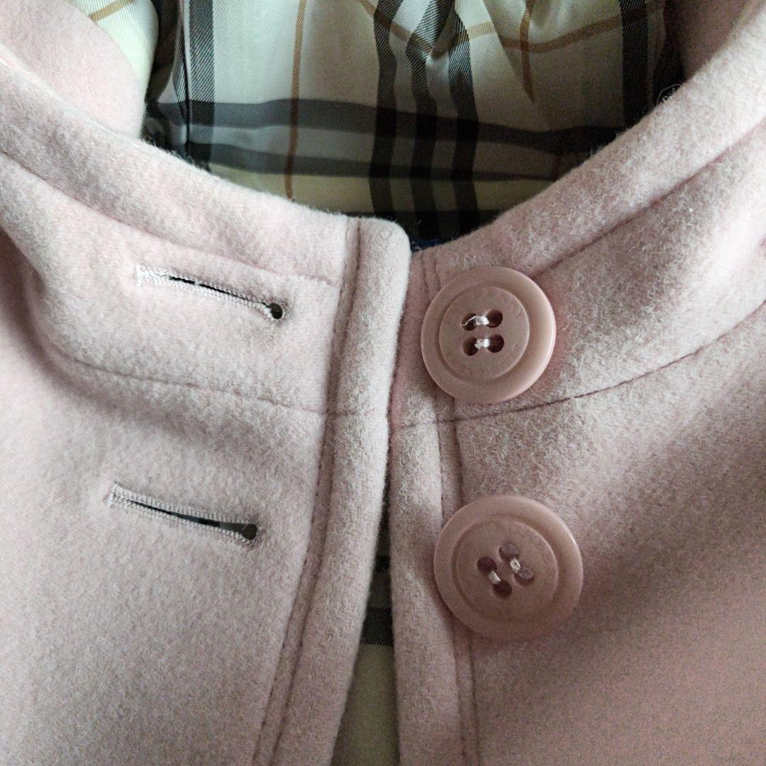 【希少ピンク✨】バーバリーブルーレーベル カシミヤ混2wayフードコート36 Ｓ