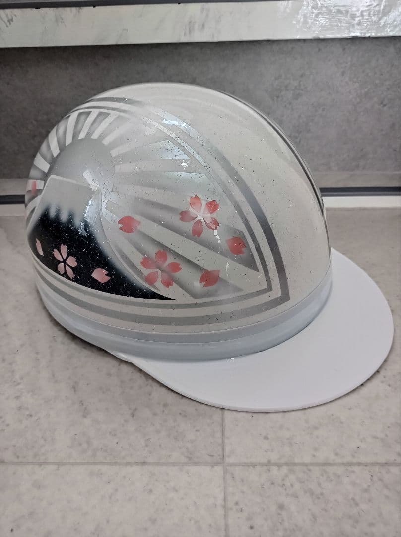 カスタムコルク半　シルバー富士日章　七色ラメ