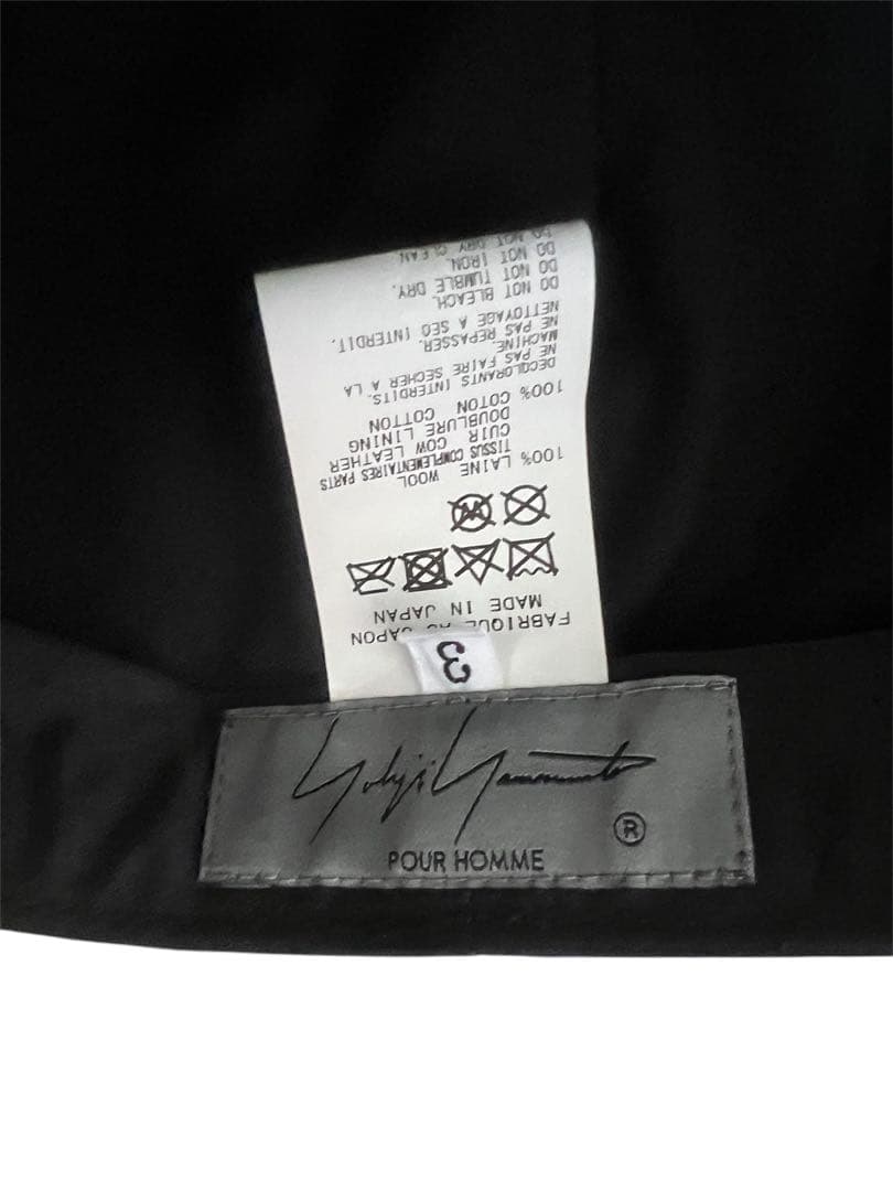 【美品】 Yohji Yamamoto ブラック　キャスケット ヨウジヤマモト