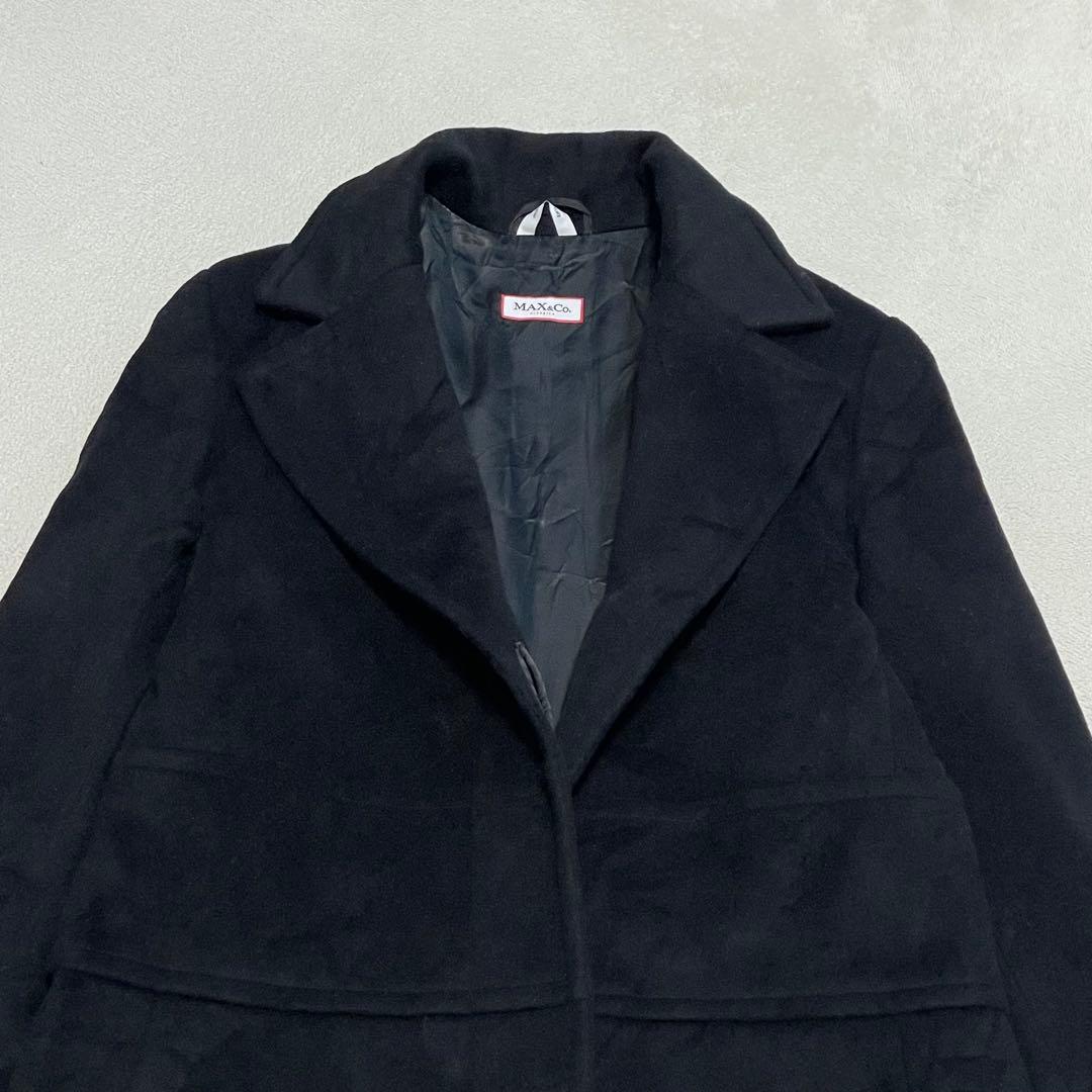 着丈128cm マックスマーラ ロングステンカラーコート 40 ビッグカラー