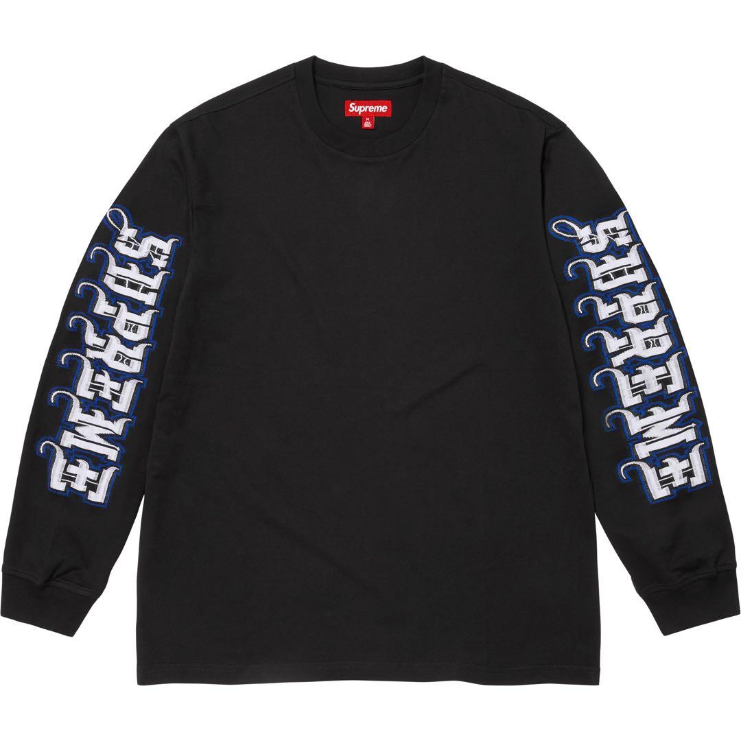 トップス Supreme Intarsia Sleeve L/S Top \"Black\"