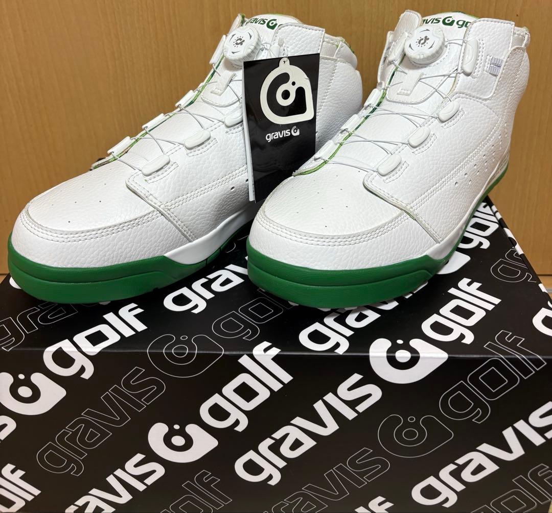 gravis golf ゴルフシューズ ホワイト/グリーン