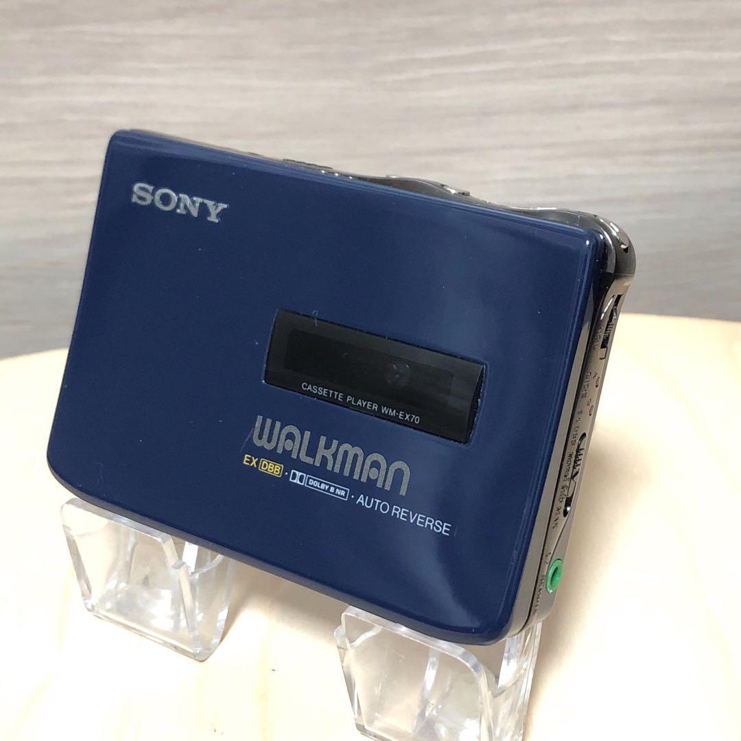 SONY WALKMAN WM-EX70 ブルー テープ再生可能 現状渡し品