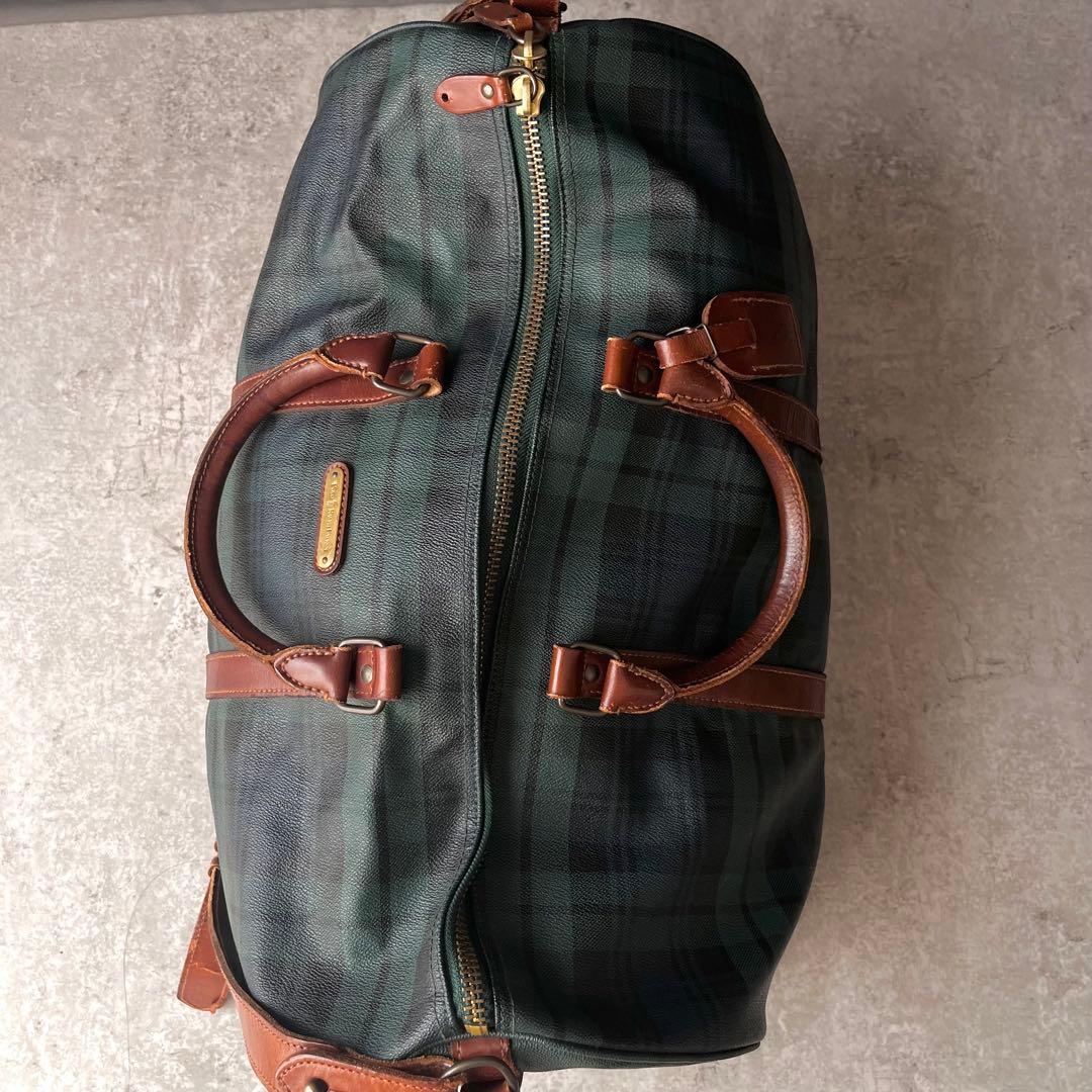 まさ様 ポロ ラルフローレン ボストンバッグ 大容量 ブラックウォッチ