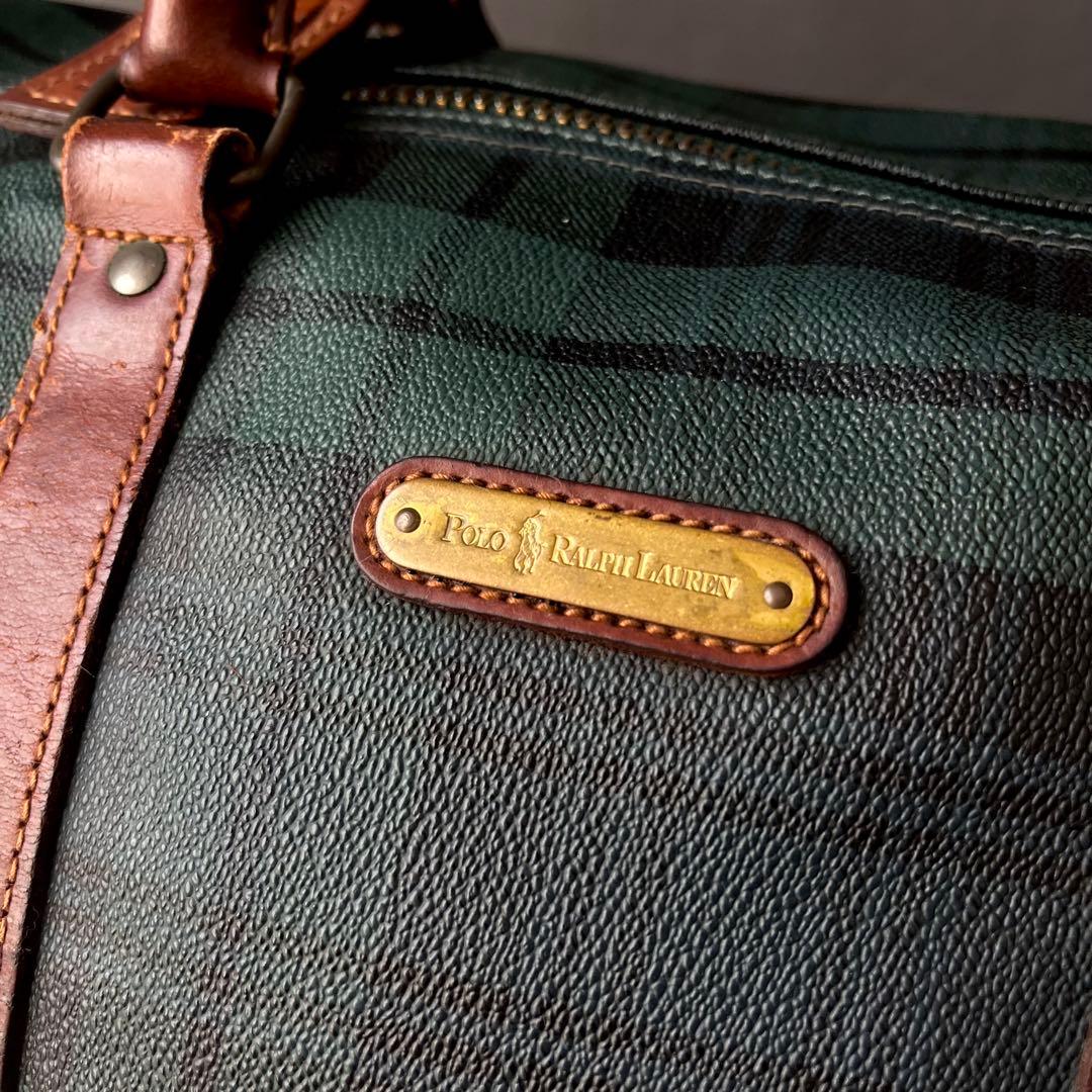 まさ様 ポロ ラルフローレン ボストンバッグ 大容量 ブラックウォッチ