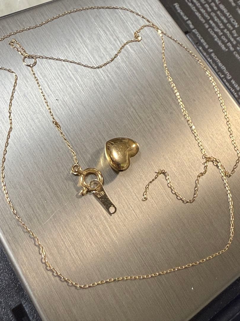 K18 ゴールド ハート型ネックレス 0.66g