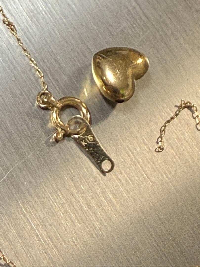 K18 ゴールド ハート型ネックレス 0.66g