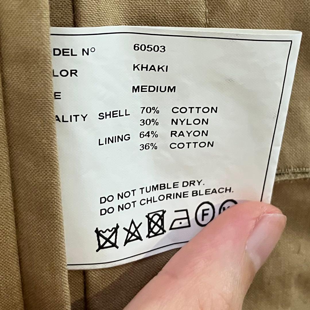 YAECA 60503 KHAKI ステンカラーコート　M